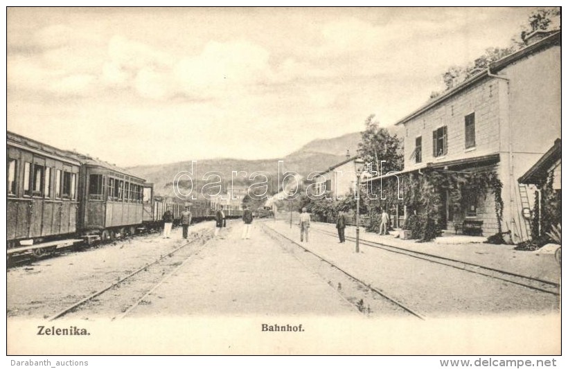 ** T1/T2 Zelenika, Bahnhof / Railway Station With Wagons. VincenzoVucetic Nr. 831/1907 - Sin Clasificación