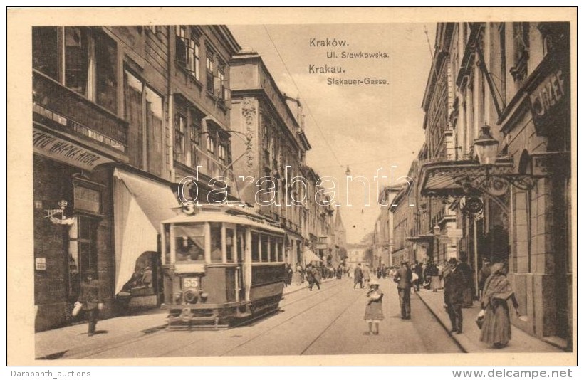 T2 Kraków, Krakau; Ul. Slawkowska / Slakauer Gasse / Street View, Tram Line 3, Shops - Sin Clasificación