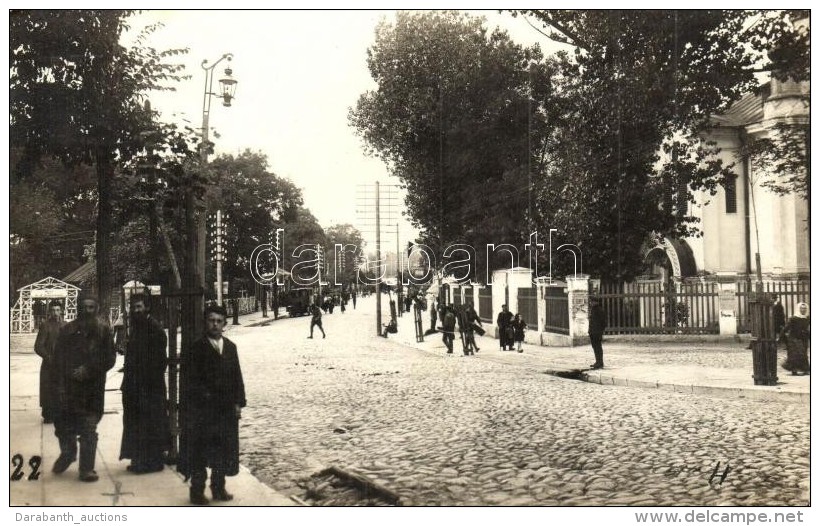 * T2 1917 Chelm, Cholm; Ulica Lublin / Street View With 
Orthodox Church, Jewish Vendors, Judaica, Photo - Sin Clasificación