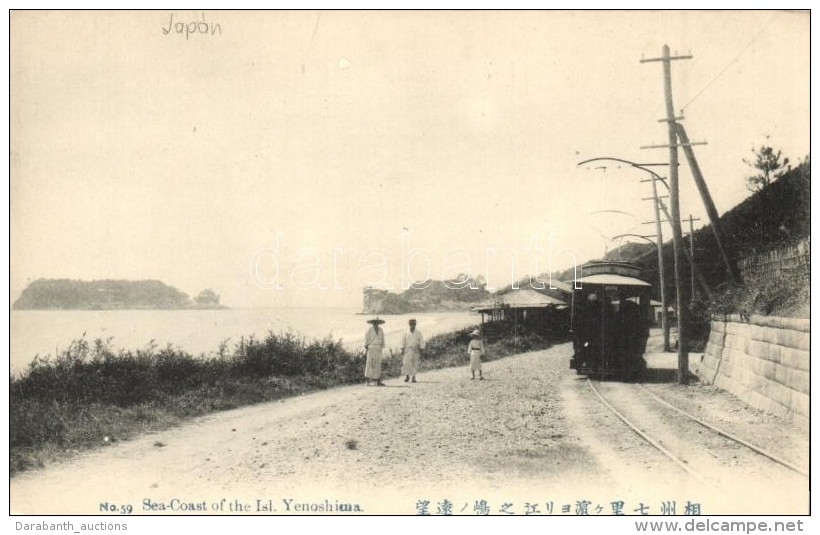 ** T2/T3 Enoshima, Island Yenoshima; Sea Coast With Train (gluemark) - Sin Clasificación