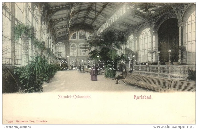 * T2/T3 Karlovy Vary, Karlsbad, Sprudel Colonnade, Verlag Hermann Poy / Spa Hall Interior (EK) - Sin Clasificación