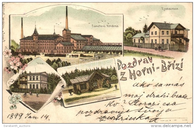T2/T3 1899 Horní Bríza; Samotova Tovarna, Restaurace, Villa, Lesni Pavilon / Fireclay Factory,... - Sin Clasificación