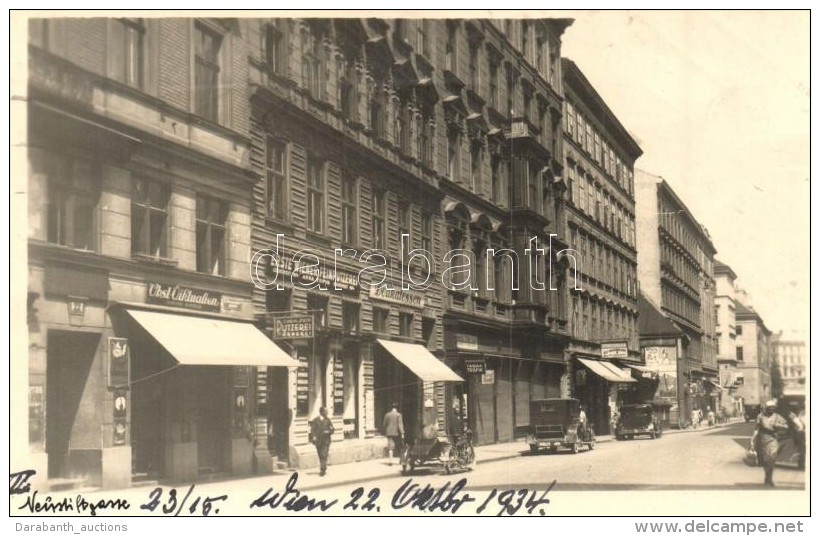 T2 1934 Vienna, Wien VII. Neustiftgasse, Erste Wiener Feinputzerei, Delikatessen,  / Street View, Shops Of Johann... - Sin Clasificación