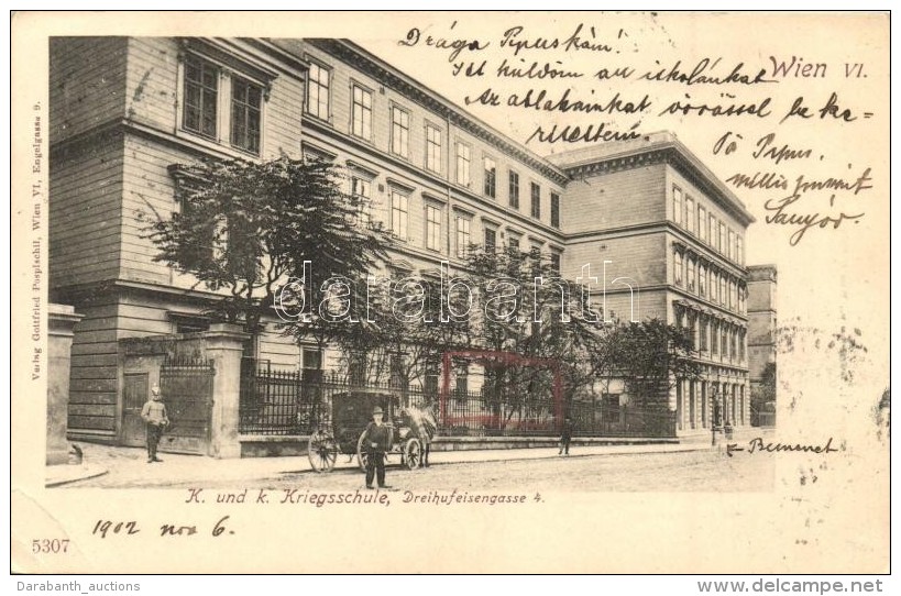 * T2/T3 Vienna, Wien VI. K.und K. Kriegsschule, Dreihufeisengasse 4. / Military School (EK) - Unclassified