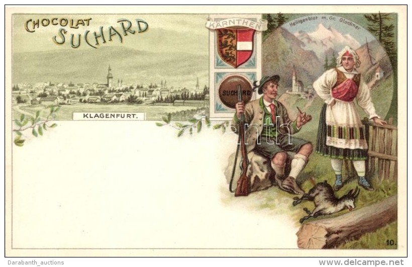* T1 Klagenfurt, Heiligenblut Mit Grossglockner, Kärnthen / Coat Of Arms, Chocolat Suchard Advertisement,... - Non Classés