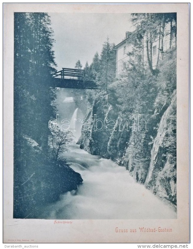 ** T2/T3 Bad Gastein, Wildbad, Schreckbrücke / Bridge, Giant Postcard, Würthle &amp; Sohn (29,5 Cm X 23... - Sin Clasificación