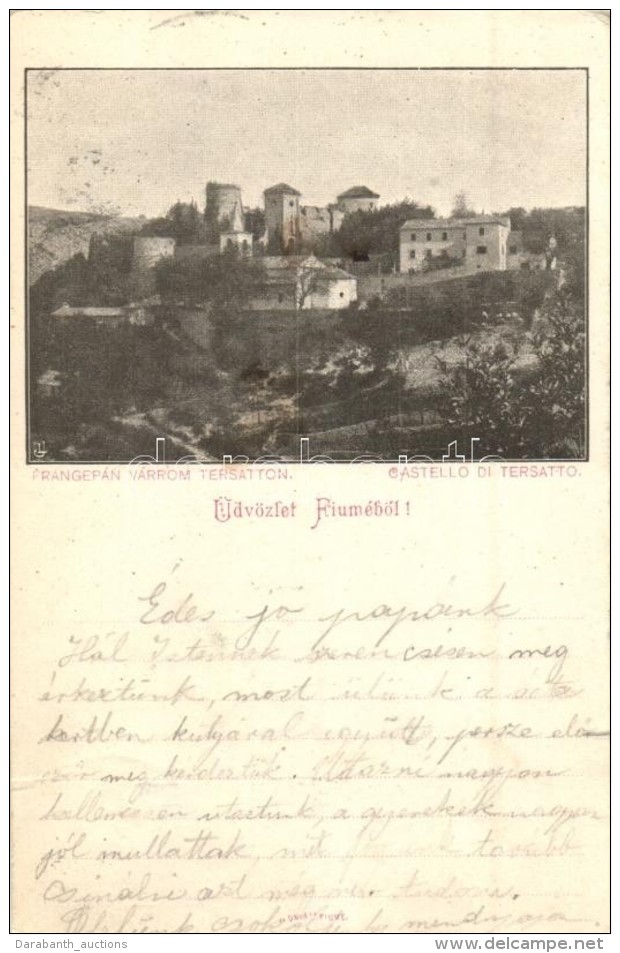 T2 1899 Fiume, Tersatto, Trsat; Frangepán Várrom / Castle Ruins - Sin Clasificación