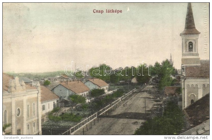 T2 Csap, Chop; Utcakép Zsinagógával / Street View With Synagogue - Sin Clasificación