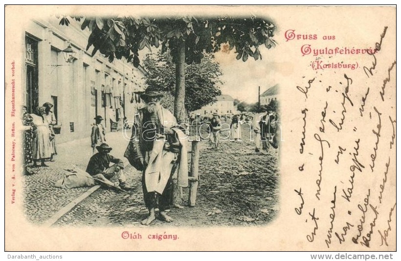 T2/T3 1899 Gyulafehérvár, Karlsburg, Alba Iulia; Oláh Cigány, Utca Részlet.... - Sin Clasificación