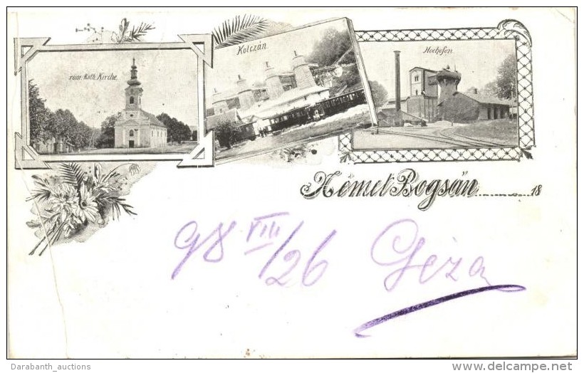T2/T3 1898 Boksánbánya, Németbogsán; Kirche, Kolczán, Hochofen / Church, Mine... - Unclassified