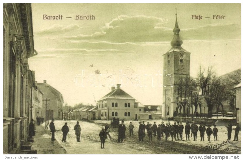 T2 Barót, Baraolt; FÅ‘ Tér. Foto Adler / Piata / Main Square - Sin Clasificación