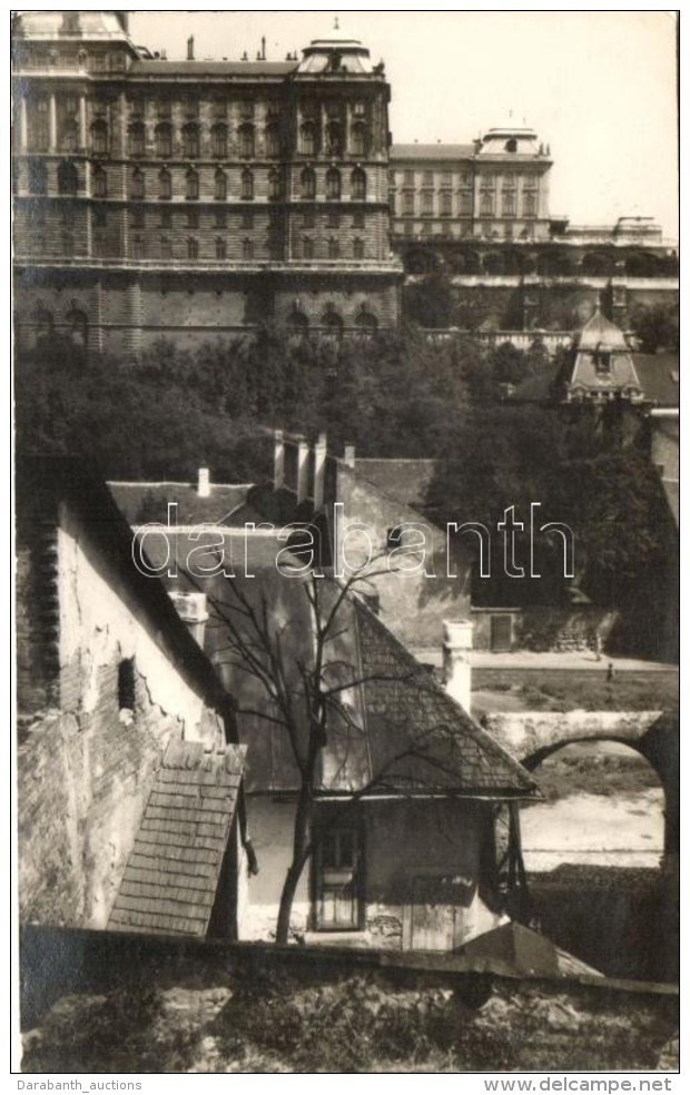 * T1/T2 1931 Budapest I. Tabán, Kilátás A Királyi Palotára, Photo - Sin Clasificación