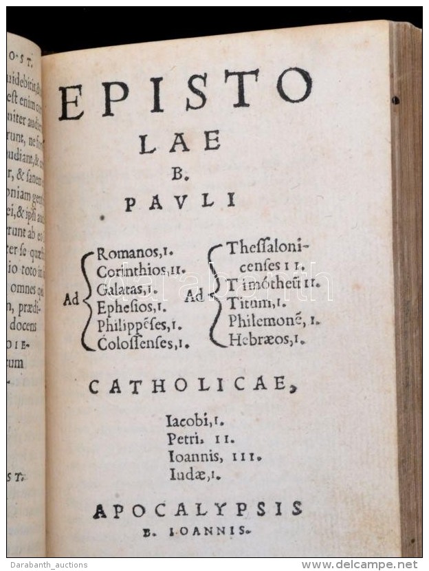 Biblia - Újszövetség. Testamenti Novi Editio Vulgata. Lugduni (Lyon), 1551. Apud Seb. Gryphium.... - Sin Clasificación