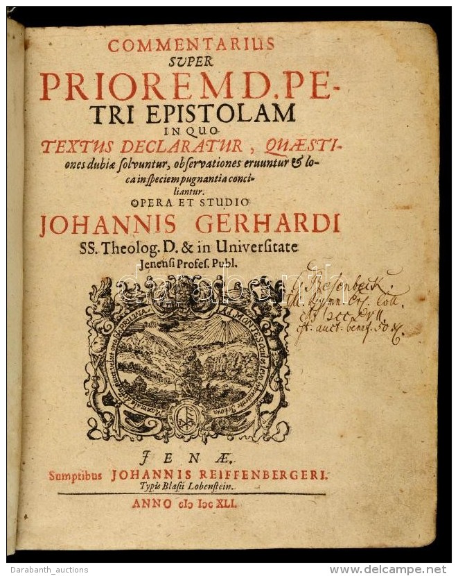 Gerhard, Johann: Commentarius Super Priorem D. Petri Epistolam : In Quo Textus Declaratur, Quaestiones Dubiae... - Sin Clasificación