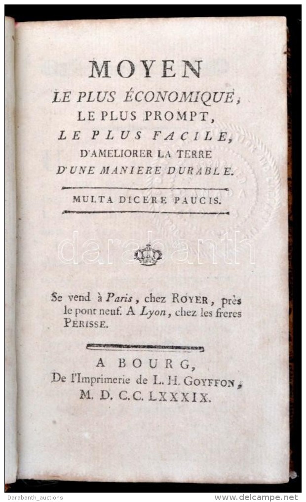 [Jean Zacharie Paradis De Raymondis (1746-1800]: Moyen Le Plus économique, Le Plus Prompt, Le Plus Facile,... - Sin Clasificación
