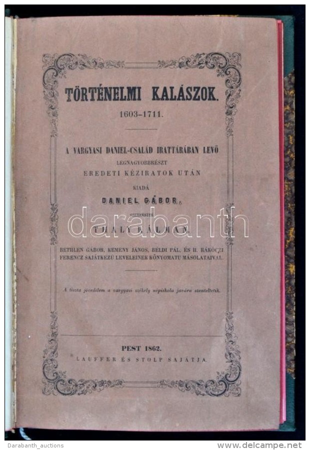 Thaly Kálmán (szerk.): Történelmi Kalászok 1603-1711 A Vargyasi... - Sin Clasificación