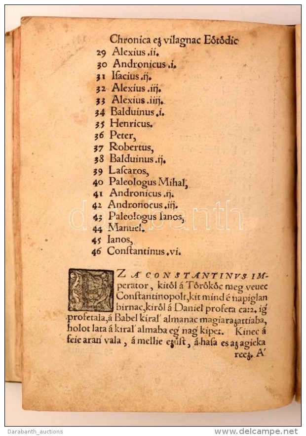 Székely István: Chronica Ez Vilagnac Yeles Dolgairol
Craccoba, 1559. Striykouiai Lazar. (8)p.+237... - Sin Clasificación