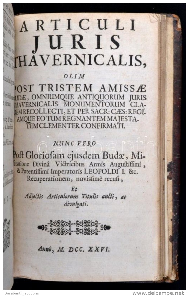 Articuli Diaetales Posonienses Anni M. DCC. XV. Debrecen, 1726, Ny.n.+Articuli Diaetales Anni M.DCC.XXIII. H.n.,... - Sin Clasificación