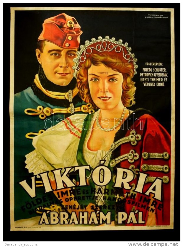 Cca 1930 Viktória. Földes Imre és Harmath Béla Diadalmas Operettje Hangosfilmen.... - Otros & Sin Clasificación