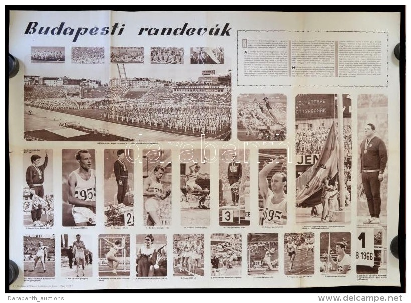 Cca 1960 'Budapesti Randevúk', Országos Testnevelési Napok Plakát, 2 Db, 57,5&times;81... - Sin Clasificación
