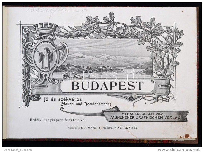 Cca 1903 Budapest FÅ‘- és Székváros, Leporelló Album Számos Színezett... - Sin Clasificación