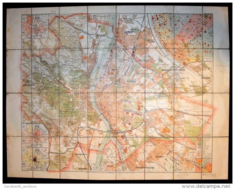 1911 Budapest SzékesfÅ‘város Egész Területének Térképe, Kogutowicz... - Otros & Sin Clasificación