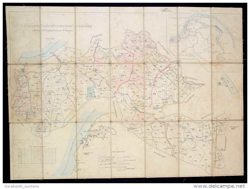 Cca 1870 A Visegrádi M.kir. áll. és Kor. Urad. ErdÅ‘hivatal átnézetes... - Otros & Sin Clasificación