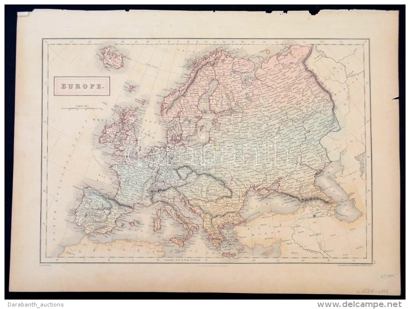 Cca 1847-49 Európa NagyméretÅ± Határszínezett RézmetszetÅ±... - Otros & Sin Clasificación