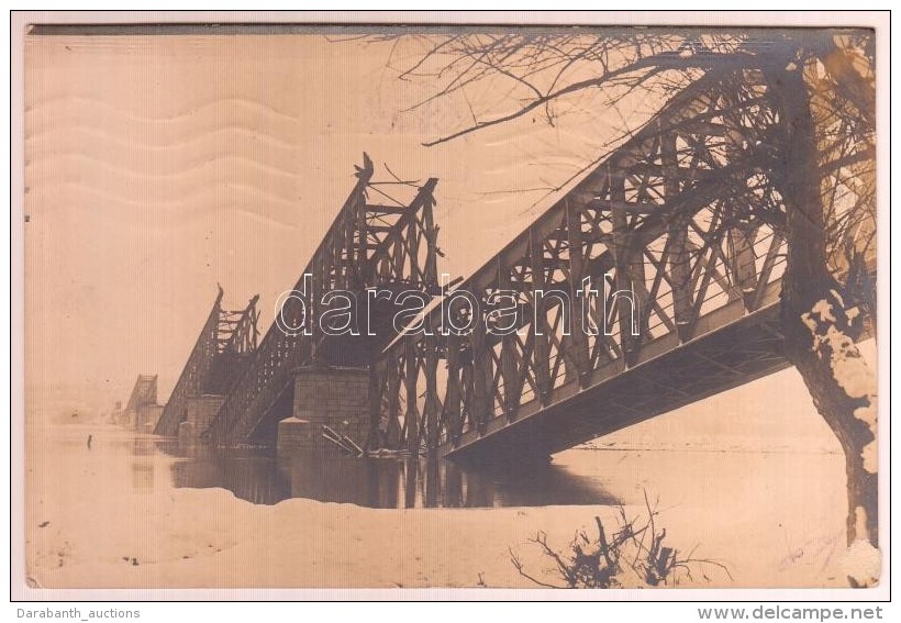 1915 Zimony, Felrobbantottvasúti Híd, Réti AmatÅ‘r Felvétele, Postán... - Otros & Sin Clasificación