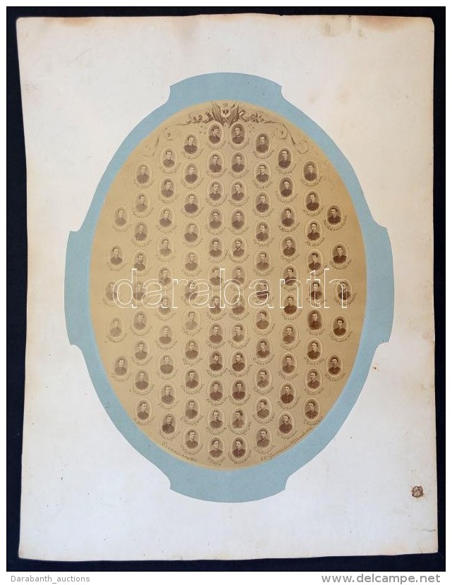 1875 A Bécsújhelyi Katonai Akadémia NagyméretÅ± Tablója A Hallgatók... - Otros & Sin Clasificación