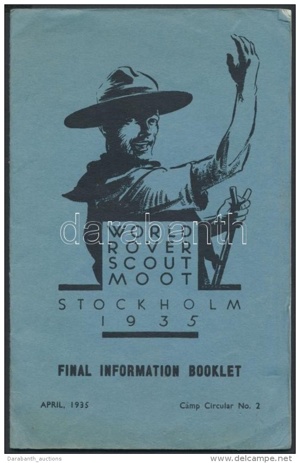 1935 World Rover Scout Moot Stockholm. Final Information Booklet. 16 P. + A Megnyitó Programja.  / Booklet +... - Movimiento Scout
