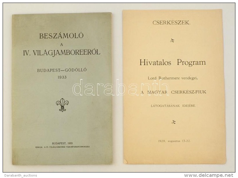 1929-1933 Beszámoló A IV. VIlágjamboreeról. Budapest-GödöllÅ‘ 1933. Bp.,... - Movimiento Scout