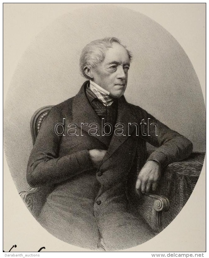 1855 Carl Löwenhielm (1772-1861) Svéd Diplomata, Katonatiszt KÅ‘nyomatos Portréja Saját... - Otros & Sin Clasificación