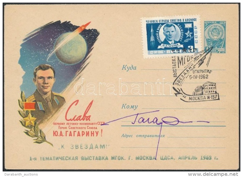 Jurij Alekszejevics Gagarin (1934-1968) Szovjet Å±rhajós Aláírása... - Sin Clasificación