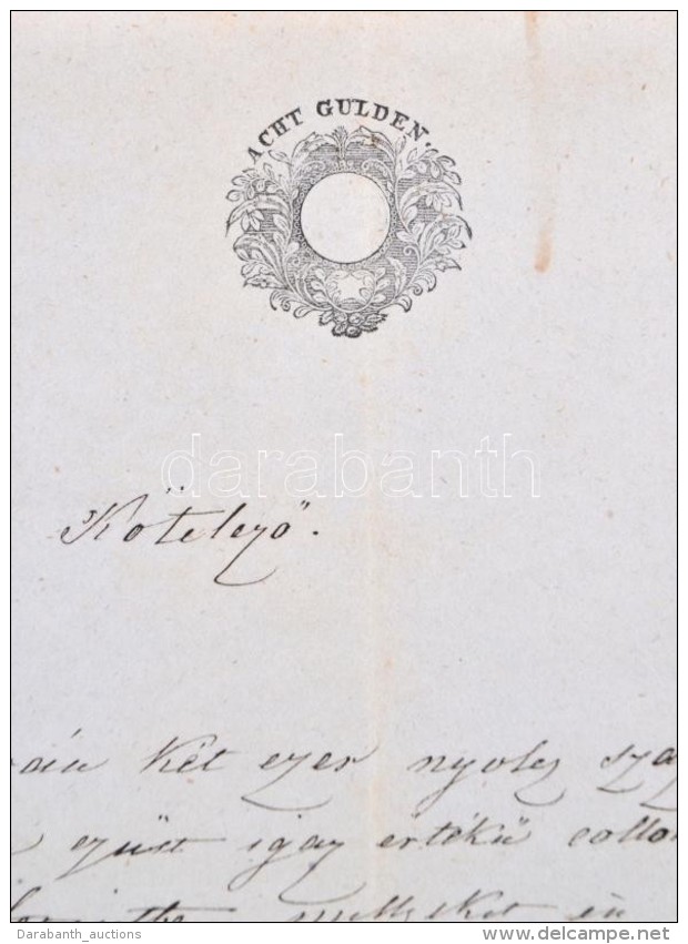1852 Teljes Okmány PestrÅ‘l 8G Szignettával / Document From Pest With 8G Signet - Sin Clasificación