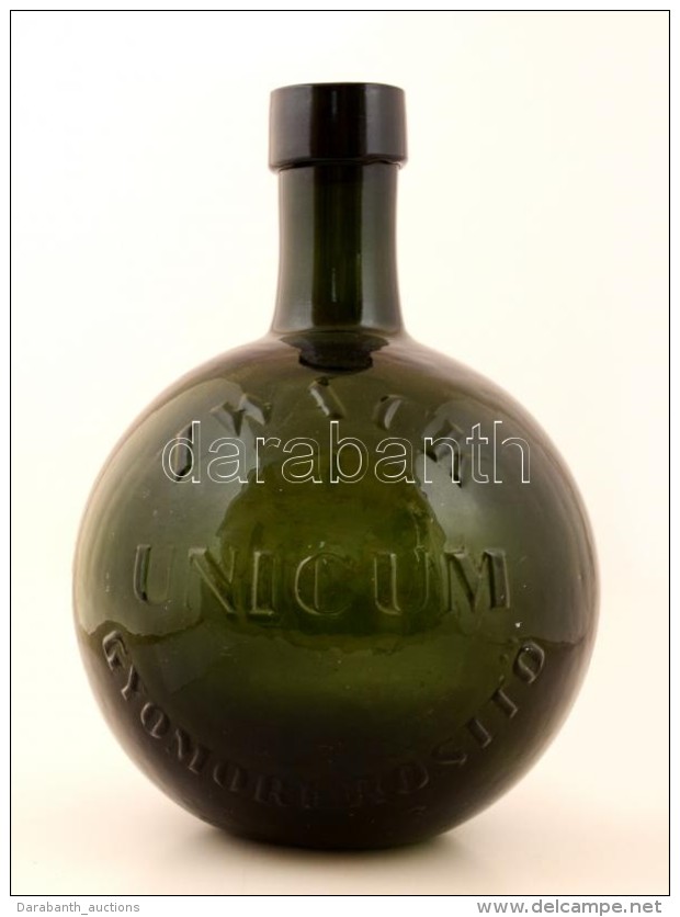 Cca 1940 Zwack Unicumos Nagy Palack, Kb 15 L, Hibátlan, Jelzett, M:47 Cm - Glass & Crystal