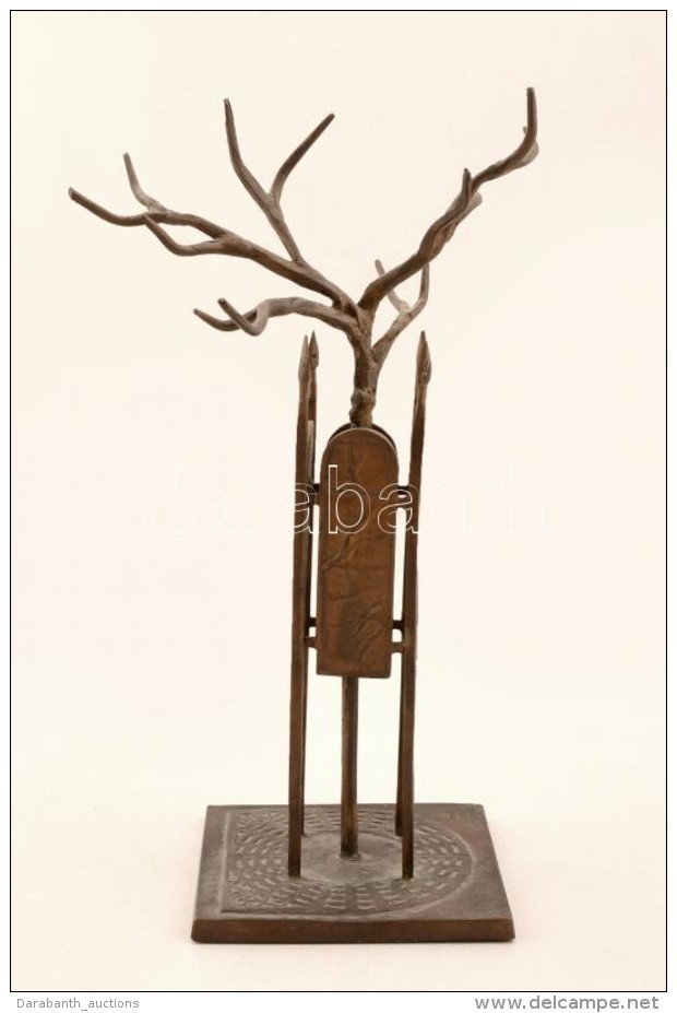 Fekete Tamás (1931-2007): ÜllÅ‘i úti Fa. Bronz, Jelzett, Számozott 10/10, M: 30 Cm. - Otros & Sin Clasificación