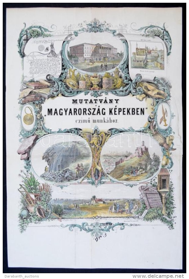 1853 Kubinyi Ferenc: Mutatvány Magyarország Képekben CzimÅ± Munkához. Kézzel... - Estampas & Grabados