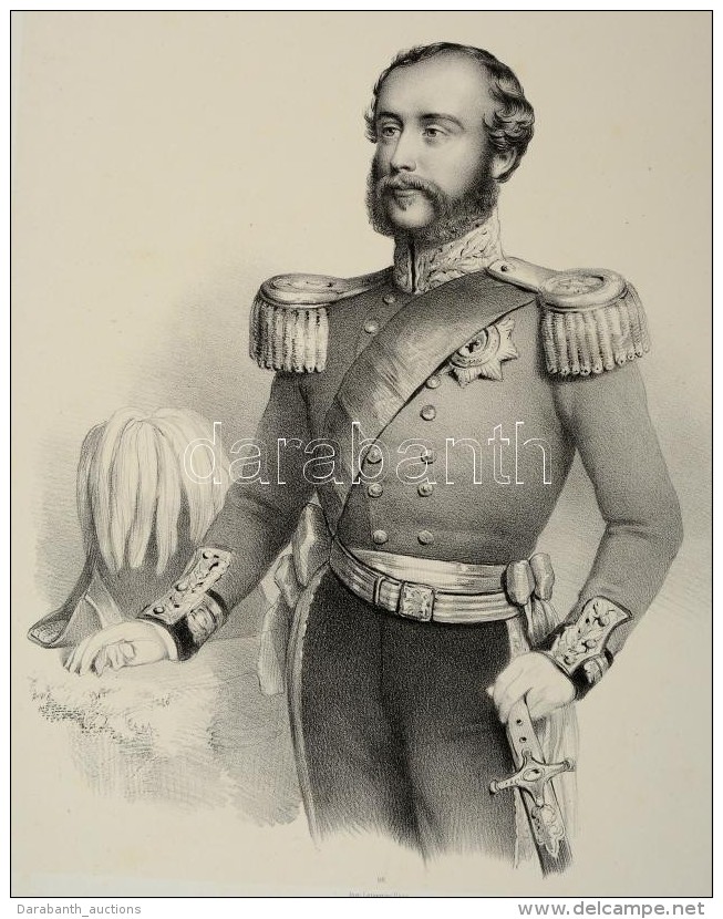 Cca 1850 György Herceg, Cambridge 2. Grófja, (1819-1904) A Brit Seregek Hadvezére A Krími... - Estampas & Grabados