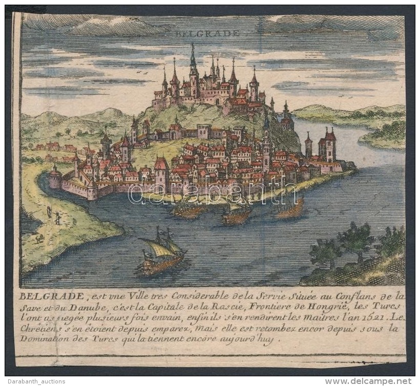 1717 Belgrád Színezett RézmetszetÅ± Képe. Készítette Nicolas De Fer,... - Estampas & Grabados