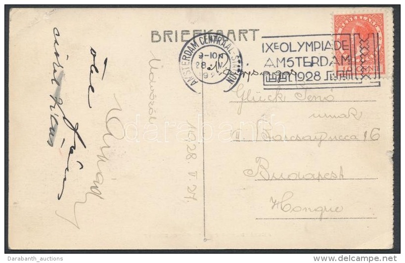 1928 Képeslap Olimpiai Reklámbélyegzéssel / Postcard  With Advertising Postmark... - Otros & Sin Clasificación
