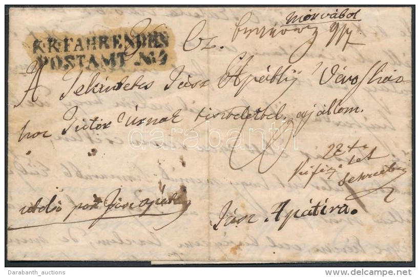 1862 Portós Levél Morvaországból / Cover With 20kr Postage Due From Moravia... - Other & Unclassified