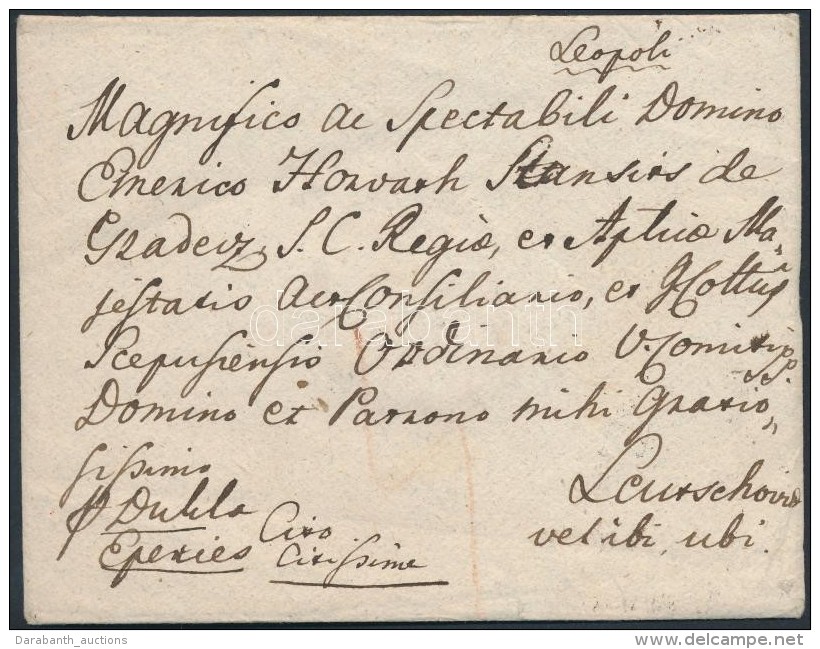 1796 Portós Levél Cito Citissime / Unpaid Cover Leopoli - Leutschovia 'vel Ibi, Ubi' - Otros & Sin Clasificación