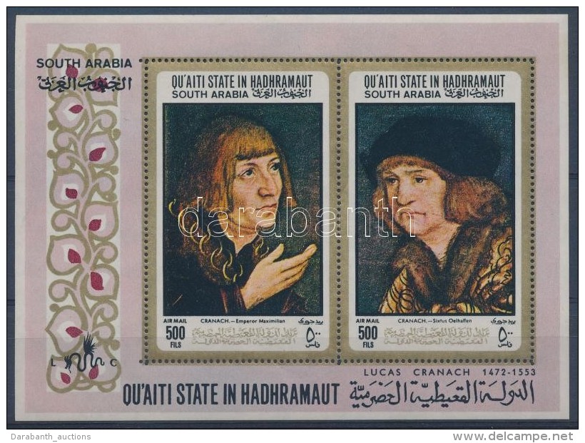 ** Dél-Arábia Festmény Motívum Blokkok 8 Db Stecklapon / South Arabia Small Lot In 8... - Otros & Sin Clasificación