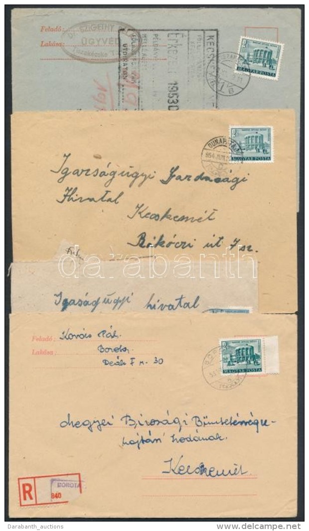 1952-1955 40 Db Ajánlott Levél Provizórikus Ragjeggyel / 40 Registered Covers With Auxiliary... - Otros & Sin Clasificación