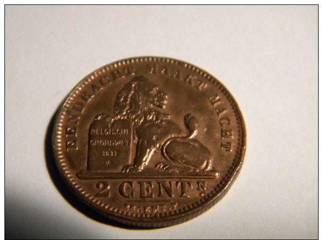 BELGIE -2 CENTIMEN 1911. ALBERT 1ER. - 2 Centimes