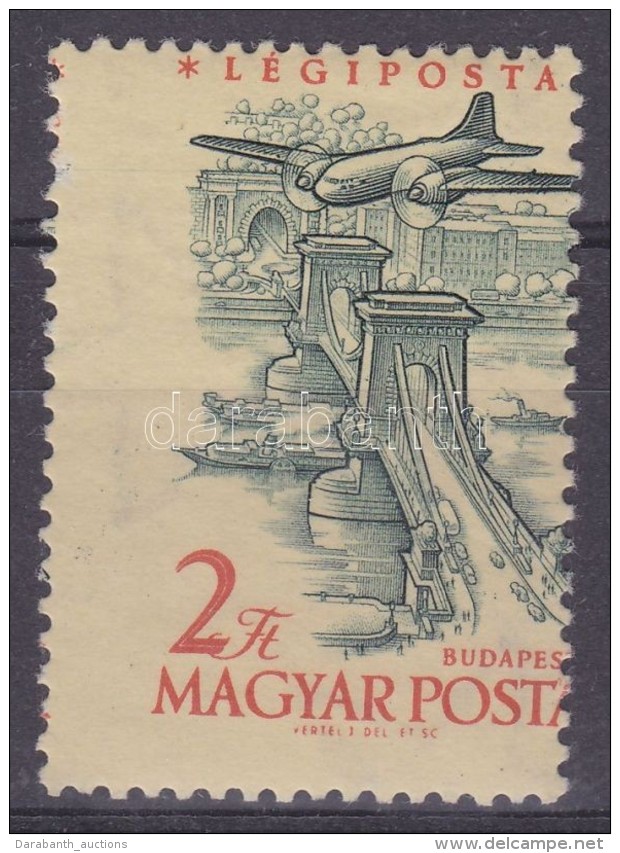 ** 1958 RepülÅ‘ 2Ft ErÅ‘s Elfogazással / Mi 1566 With Shifted Perforation - Otros & Sin Clasificación