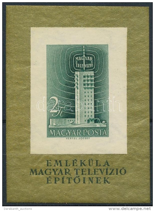 ** 1958 Televízió Vágott Blokk (25.000) / Mi Block 26 Imperforate - Otros & Sin Clasificación