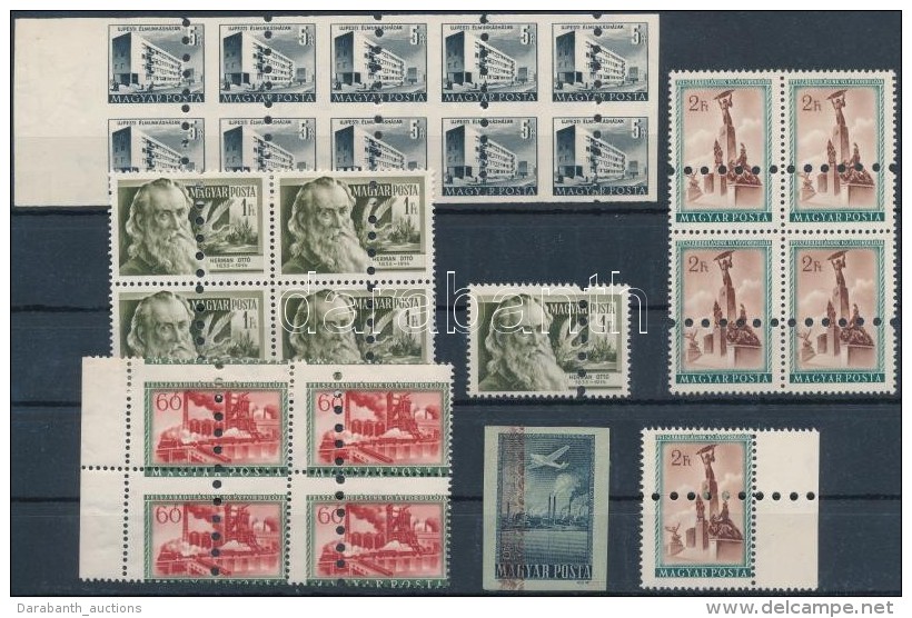 ** * 1952-1953 25 Db Bélyeg érvénytelenítÅ‘ Lyukasztással / 25 Stamps With... - Otros & Sin Clasificación