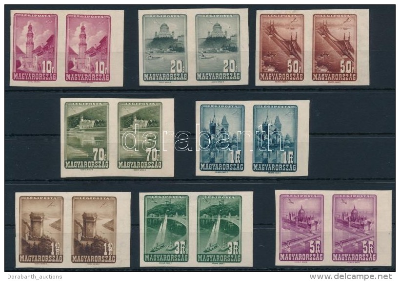 * 1947 RepülÅ‘ (IV) Vágott Sor Párokban (**50.000) / Mi 963-970 Imperforate Pairs - Otros & Sin Clasificación